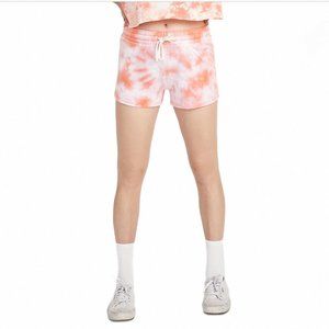 Alternative Shorts Women Mid Rise Elastic Drawstring Waist Cozy Coral Tie Dyed